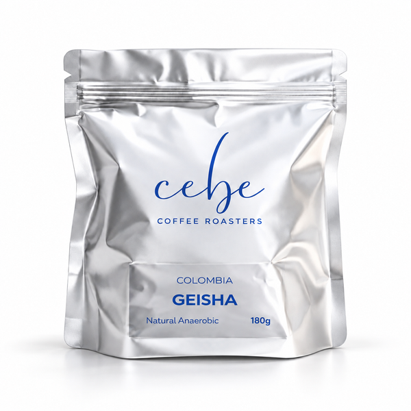 Geisha Colombia, 180 g bag, front