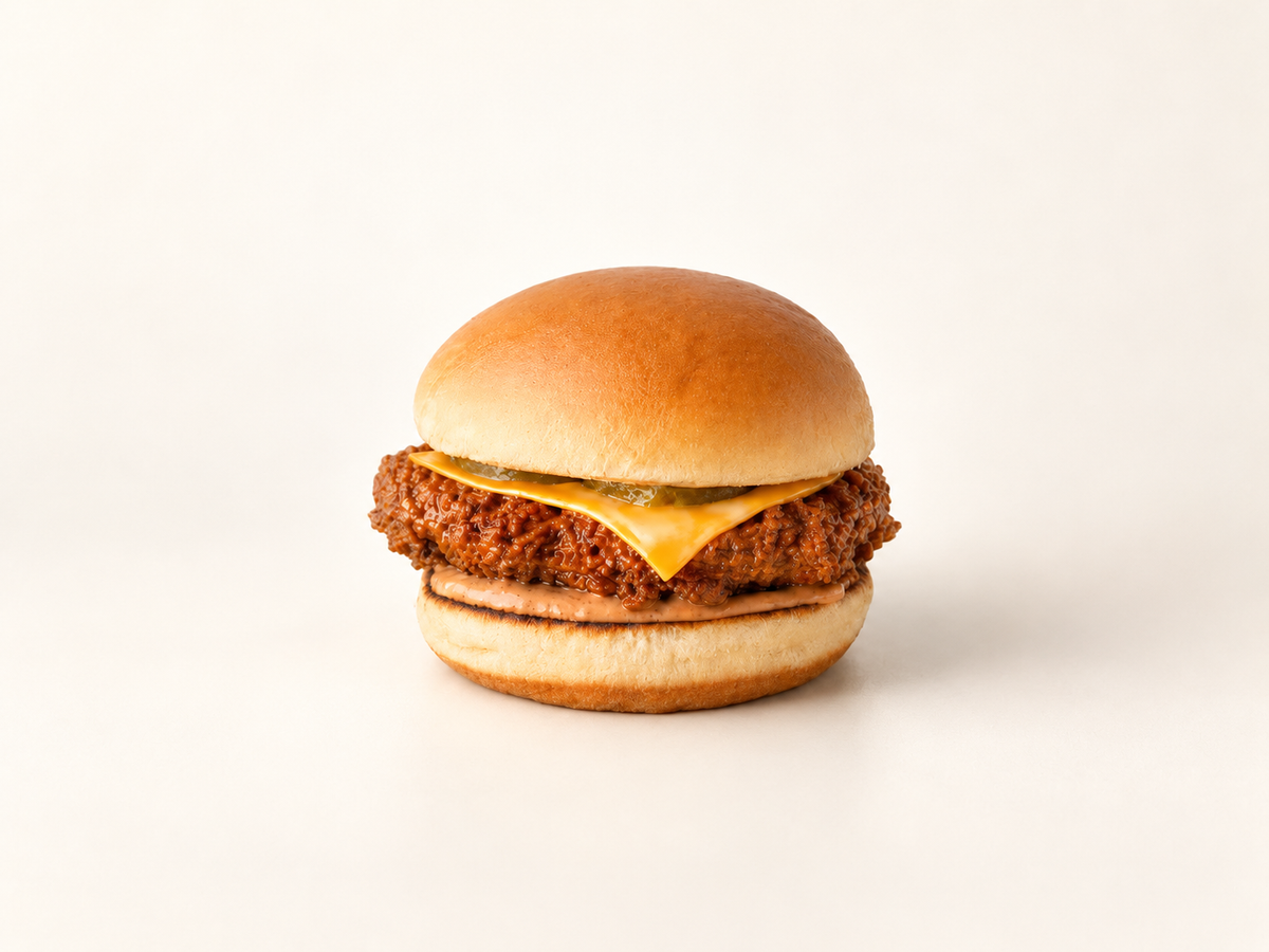Crispy chicken burger