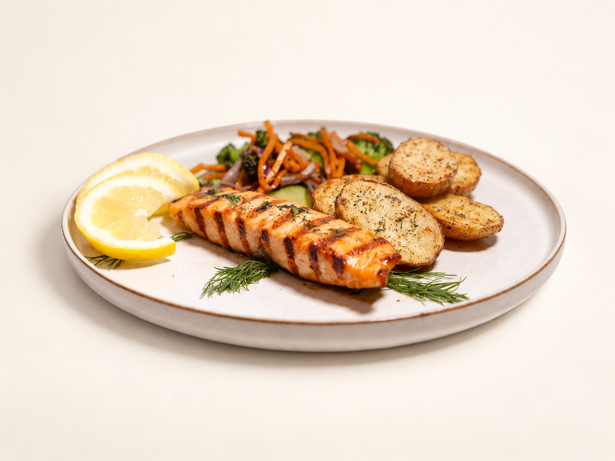 Grilled salmon
