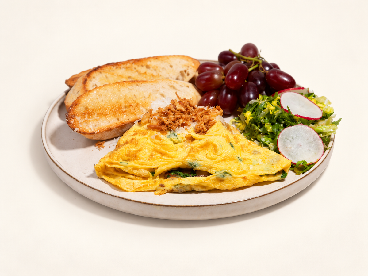 Fluffy potato omelette