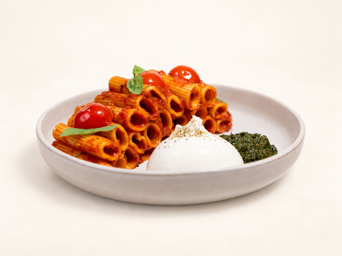 Burrata tortiglioni